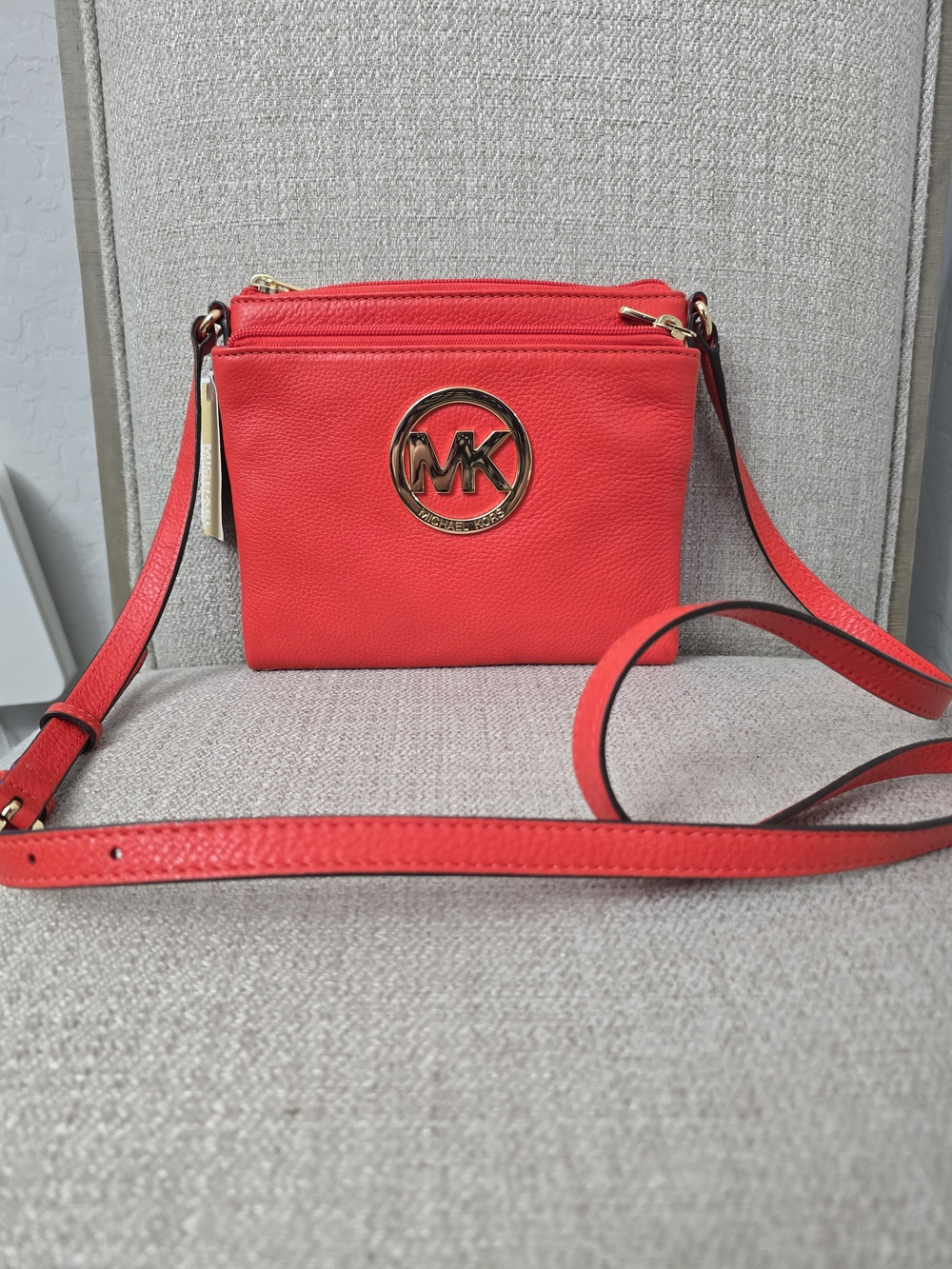 NWT Michael Kors Fulton Double Zip Crossbody Bag